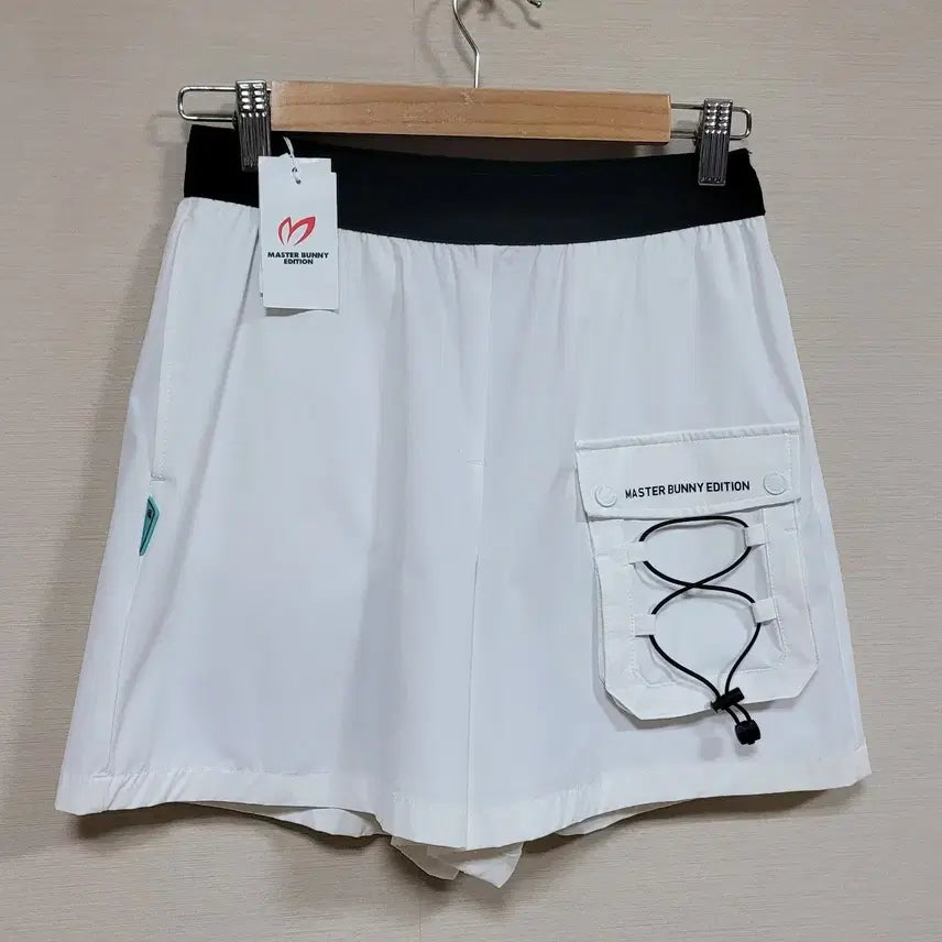 [BUNJANG] Master Bunny Edition Women's White String Pocket Bending Half Pants / 마스터바니 여성 밴딩 스트링 포켓 하프팬츠 (새상품)