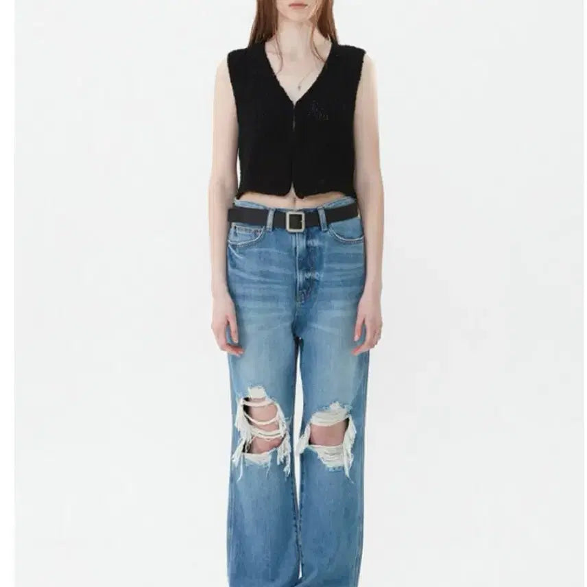[BUNJANG] OPEN YY Distressed Knee Jeans / (구 오픈프로덕트)OPEN YY, DISTRESSED KNEE JEANS