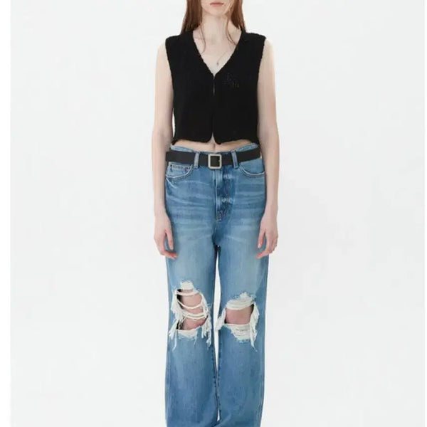 [BUNJANG] OPEN YY Distressed Knee Jeans / (구 오픈프로덕트)OPEN YY, DISTRESSED KNEE JEANS