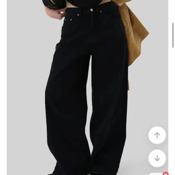 [BUNJANG] Autumn Back Patch Black Pants / 어텀 백패치 블랙 팬츠
