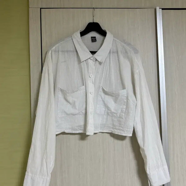 [BUNJANG] NAK21 Summer Cotton Crop Shirt White / NAK21 여름 코튼 크롭 셔츠 화이트