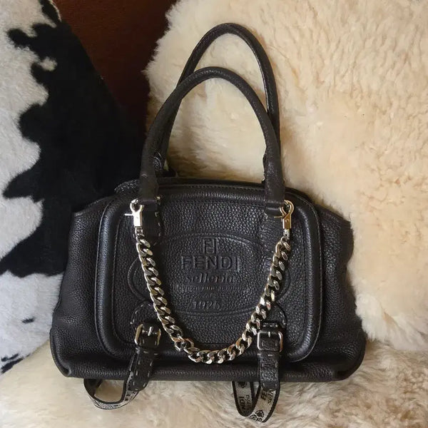 [BUNJANG] Fendi Selleria Leather Tote Shoulder Bag / 정품 펜디 셀러리아 빈티지 가방 토드 숄더백 보증서있음
