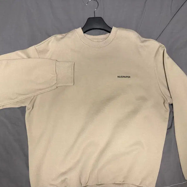 [BUNJANG] NUSPAPER Newspaper Sweatshirt Beige / 뉴스페이퍼 맨투맨 베이지