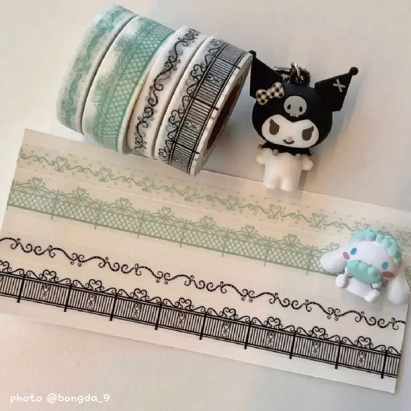 [BUNJANG] Komameringo Vintage Garden Fence Washi Tape Set / 코마메링고 빈티지 정원 울타리 엔틱 라인 마테 마테띵 다꾸 스티커