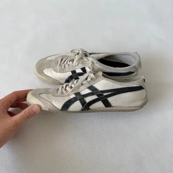 [BUNJANG] Onitsuka Tiger Mexico 66 White Black Sneakers 255 / 오니츠카타이거 멕시코 66 화이트 블랙 스니커즈 255