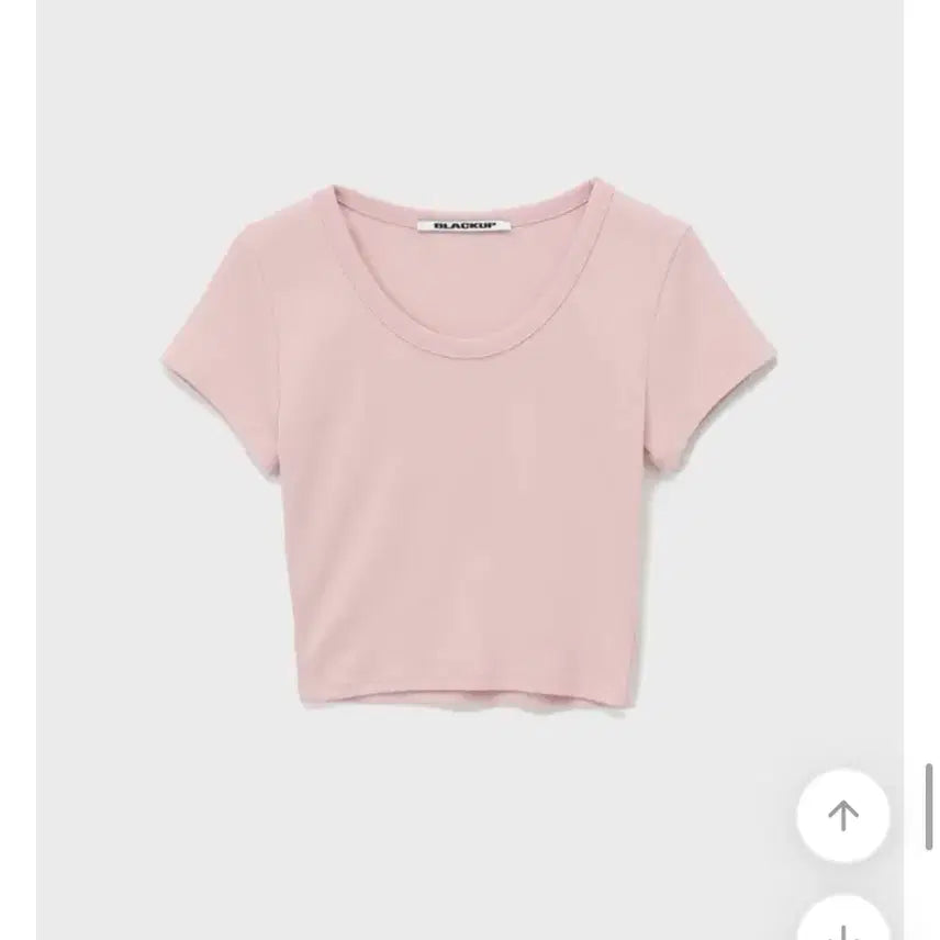 [BUNJANG] Black Up Standard U-Neck Crop T-Shirt Baby Pink M / 새상품) 블랙업 스탠다드 유넥 크롭 반팔티 베이비핑크 M