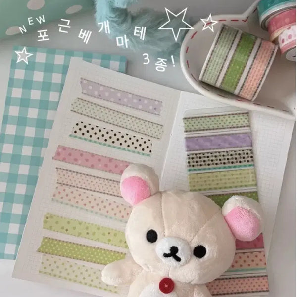 [BUNJANG] Logi Sticker Cozy Pillow Washi Tape Set / 로지스티커 뉴 포근 베개 마테 3종 마테띵 다꾸 스티커