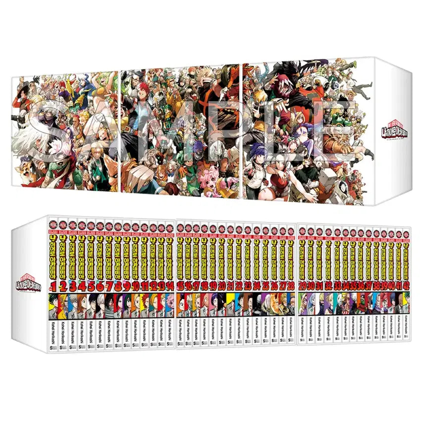 [BUNJANG] My Hero Academia Complete Manga Box Set (Sealed) / (미개봉) 나의 히어로 아카데미아 만화책 A B C 박스 세트 전권