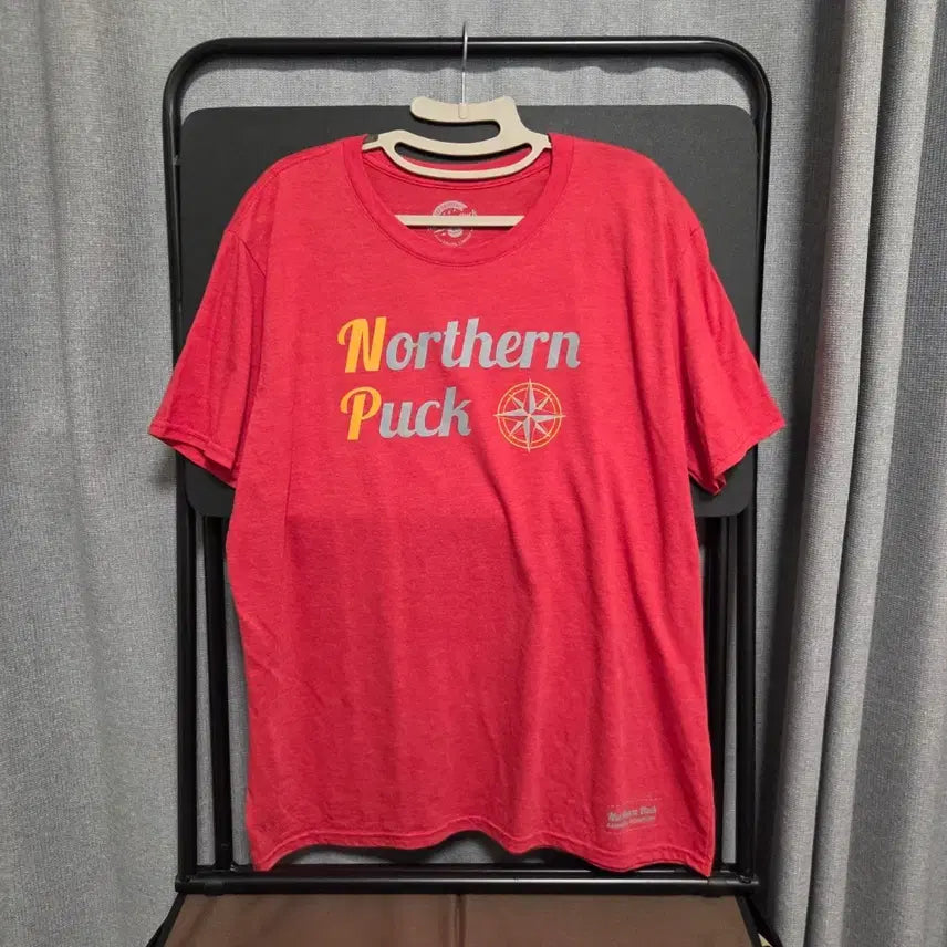 [BUNJANG] Northern Puck Vintage Short Sleeve T-Shirt Red L / Northern Puck 빈티지 반팔 티셔츠 L(100)