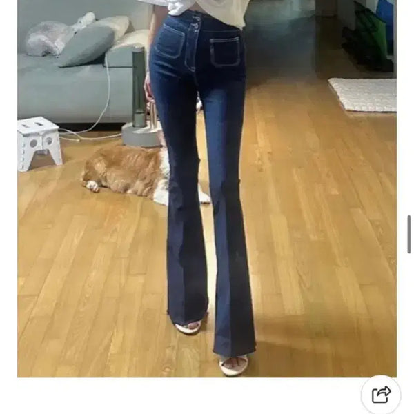 [BUNJANG] Magnolia High-Waist Bootcut Denim Pants / 하이웨스트 부츠컷 데님 팬츠 매그놀리아 팬츠