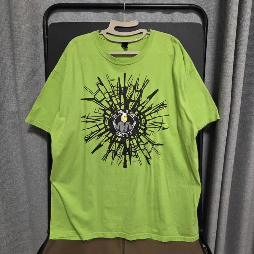 [BUNJANG] M&O American Vintage T-Shirt Yellow Green XL / M&O 아메리칸 빈티지 반팔 티셔츠 XL(105)