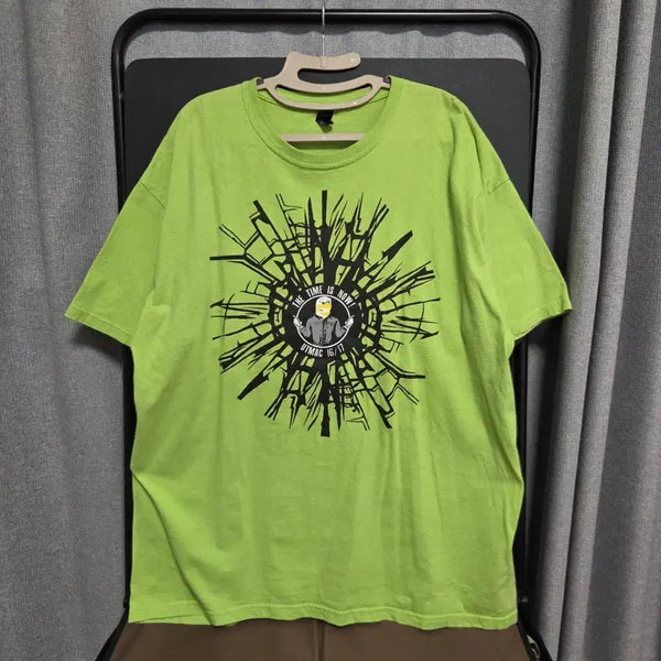 [BUNJANG] M&O American Vintage T-Shirt Yellow Green XL / M&O 아메리칸 빈티지 반팔 티셔츠 XL(105)