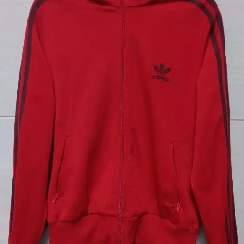 [BUNJANG] Adidas Rare Red Brown Track Top Jersey Full Zip S / 아디다스 희귀 대장급 레드 브라운 트랙탑 저지 져지집업 90/S