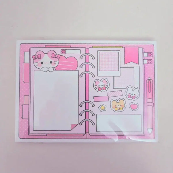 [BUNJANG] Myaow Large Deco Memo Pad for Journaling and Packaging / [포용] 먀오 대떡메모지 다꾸 포장용품
