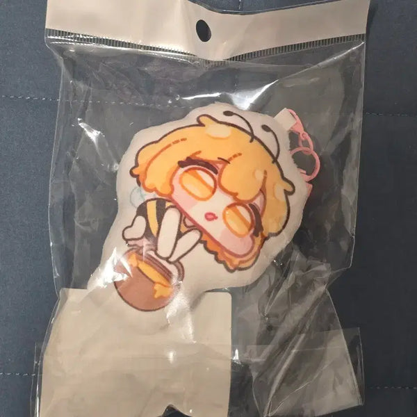 [BUNJANG] Somkkori Honey Bee Squeaky Plush Keychain / (미개봉) 솜꼬리 꿀비 삑삑이 봉제 키링