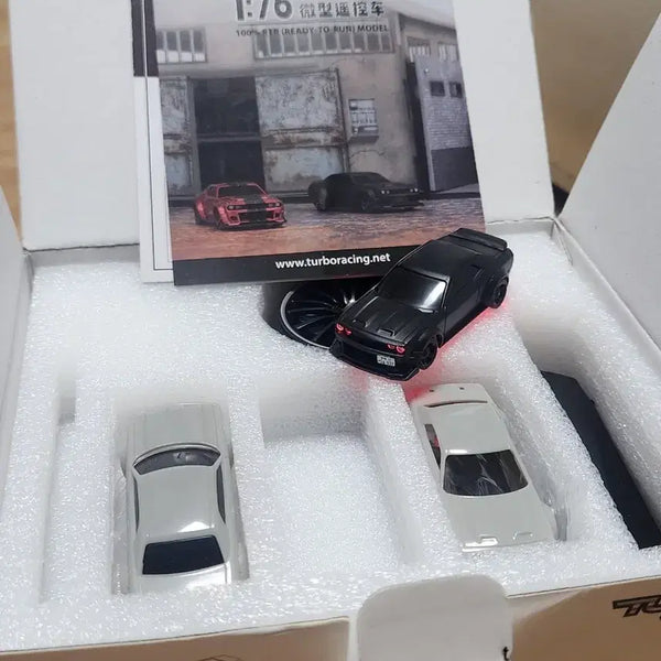 [BUNJANG] Turbo Racing 1:76 RC Sports Car Matte Black Dodge Challenger / 터보 레이싱 1:76 RC 스포츠카 무광 블랙 닷지챌린저 조립해서 가저가