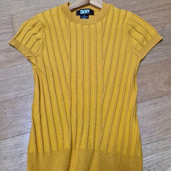 [BUNJANG] DKNY Yellow Short Sleeve Knit XS / DKNY 옐로우 반팔 니트