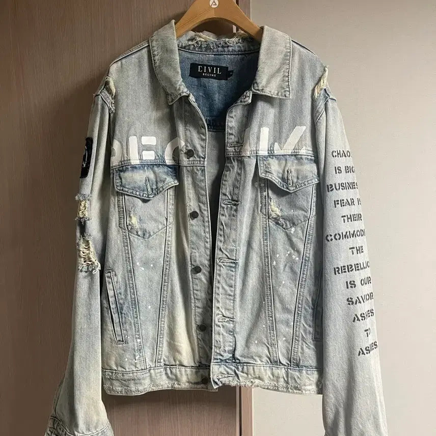[BUNJANG] Sivle Register Damage Washing Denim Jacket / 시빌 레지스터 데미지 워싱 데님 자켓