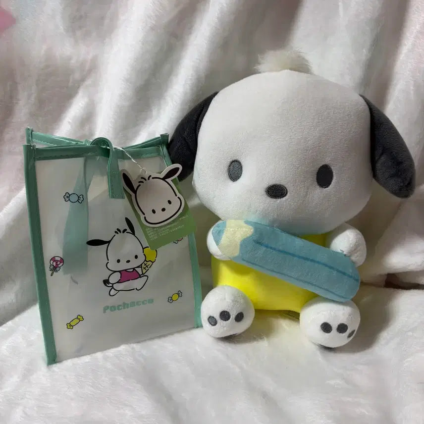 [BUNJANG] Pochacco Plush Pencil Doll & Accessories Bundle / 포챠코 인형잡화 일괄(포챠코 연필인형)
