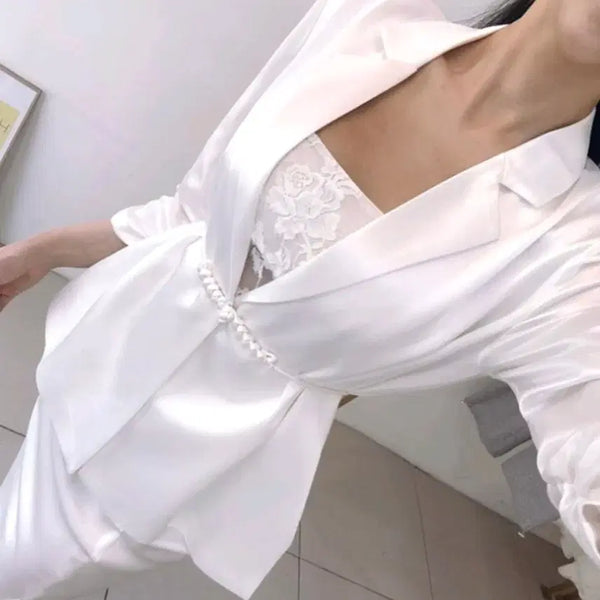 [BUNJANG] LossomJ Rachael Silk Jacket (New) / 수입의류 실크자켓(새상품) 로썸제이 라첼