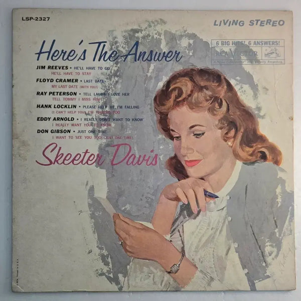 [BUNJANG] Skeeter Davis Here's The Answer Original US First Pressing LP / 스키터 데이비스- Here's The Answer LP 리빙스테레오 초반