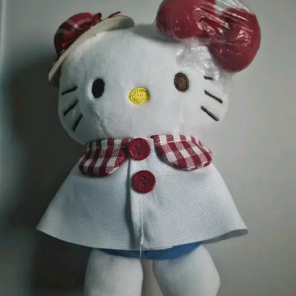 [BUNJANG] Hello Kitty Check Cape Keyring 15cm / 헬로키티 체크 망토 키링 15cm (새상품)