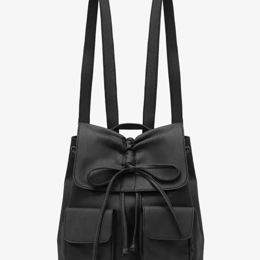 [BUNJANG] Zero Planet Vegan Leather Shirring Ribbon Backpack / 제로플래닛 비건 레더 셔링 리본 백팩