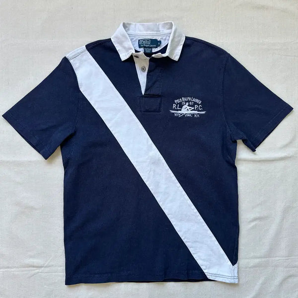 [BUNJANG] Polo Ralph Lauren RLPC Rowing Club Rugby Polo Shirt Navy S / 폴로 랄프로렌 RLPC 로잉클럽 반팔 럭비 카라티 네이비 S
