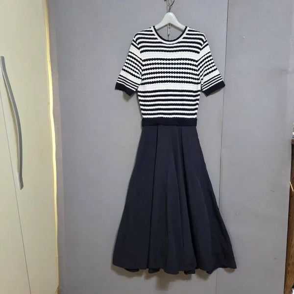 [BUNJANG] Bernice Rayon Blend Crepe Fabric Long Dress Navy Size S / 베르니스 바스락소재스커트  롱원피스 S  n6520