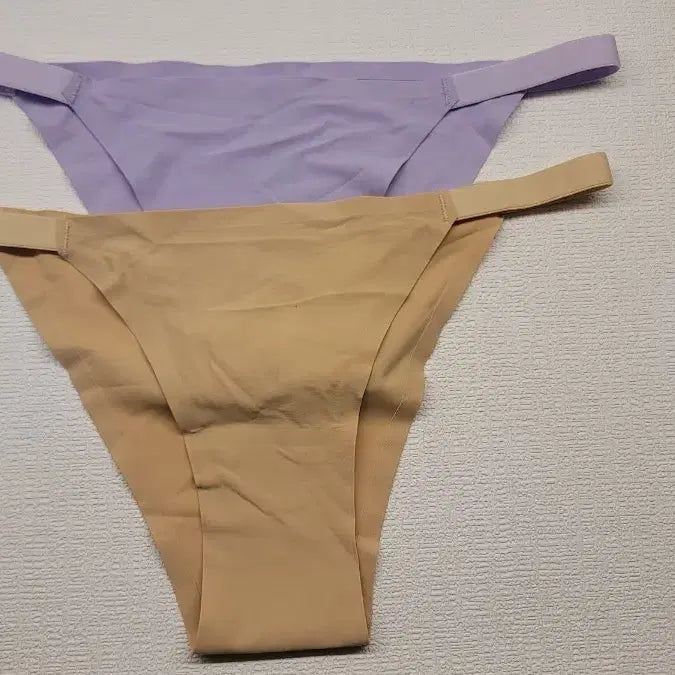 [BUNJANG] Seamless Panty Set (Lavender/Beige) - 2 Piece / 심리스 팬티 라벤더/베이지 2장 세트 (새상품)