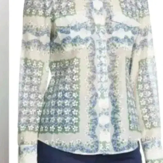 [BUNJANG] Tory Burch Linen Blend Floral Pattern Shirt / 토리버치 린넨혼방셔츠