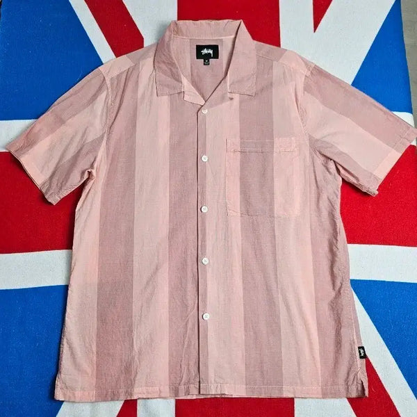 [BUNJANG] Stussy Bold Stripe Peach T-Shirt Size M / 무배)스투시 볼드 스트라이프 피치 M
