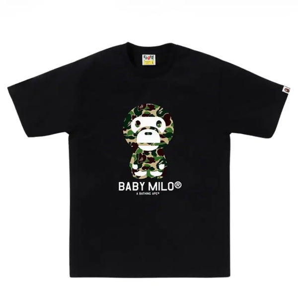 [BUNJANG] A Bathing Ape ABC Camo Baby Milo T-Shirt Black Green / 베이프 ABC 카모 베이비 마일로 티셔츠 블랙 그린 베이프 카모 반팔