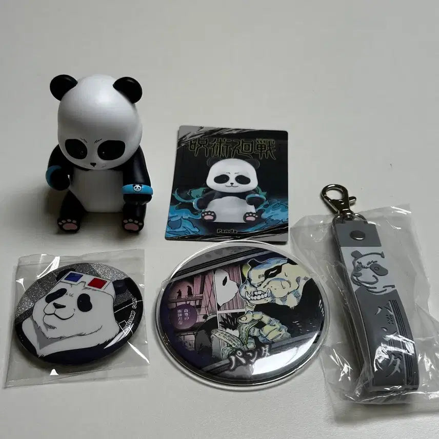 [BUNJANG] Jujutsu Kaisen Panda Figure + Badge Set / 주술회전 판다 피규어 + 뱃지 세트