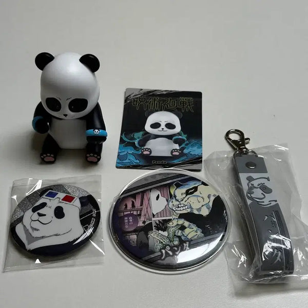 [BUNJANG] Jujutsu Kaisen Panda Figure + Badge Set / 주술회전 판다 피규어 + 뱃지 세트