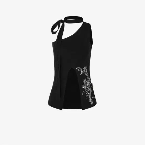 [BUNJANG] Newline Ruby One-Shoulder Top / 뉴얼린 루비 플라워 원숄더 탑