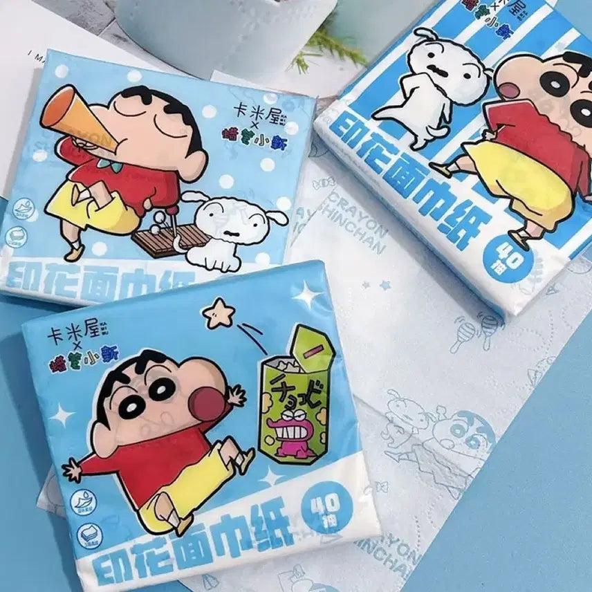 [BUNJANG] Crayon Shin-chan Mini Travel Tissues (1 Pack) / 짱구 캐릭터 미니 티슈 여행용 휴대용 휴지 1p