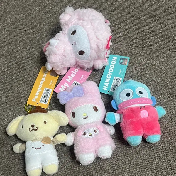 [BUNJANG] Sanrio My Melody, Hangyodon, Pompompurin Plush Keychain Set + Bonus Item / [세트] 산리오 마이멜로디, 한교동, 폼폼푸린 인형 키링 + 서비스1개