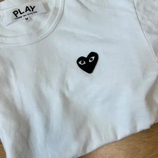 [BUNJANG] Comme des Garçons Long Sleeve Black Heart Emblem T-Shirt Size M / 꼼데가르송 롱슬리브 블랙와팬 m