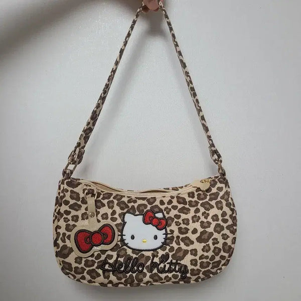 [BUNJANG] Hello Kitty Leopard Shoulder Bag / 헬로키티 레오파드 숄더백
