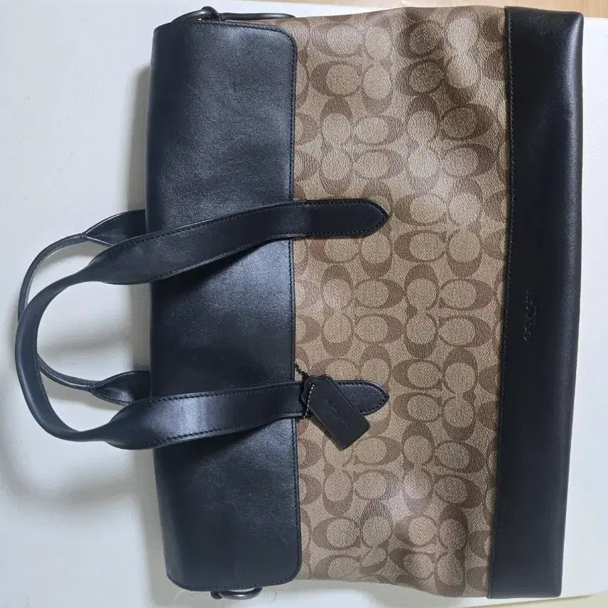 [BUNJANG] Coach Signature Shoulder Bag Brown/Black / 코치 시그니처 숄더백 브라운/블랙