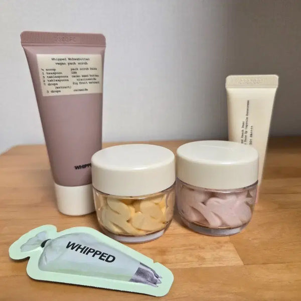 [BUNJANG] WHIPED Pack Scrub & Cleanser Bundle (Fig Butter, Strawberry Banana, Yuja-Mong, Mug Tree, Peach) / 휩드 팩스크럽, 팩클렌저 판매 (무화버터, 딸바, 유자몽, 머그트리,피치