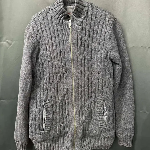 [BUNJANG] Emanuel Ungaro Vintage Cable Knit Zip-Up Jacket / 에마뉘엘 웅가로 프랑스 빈티지 케이블 니트집업