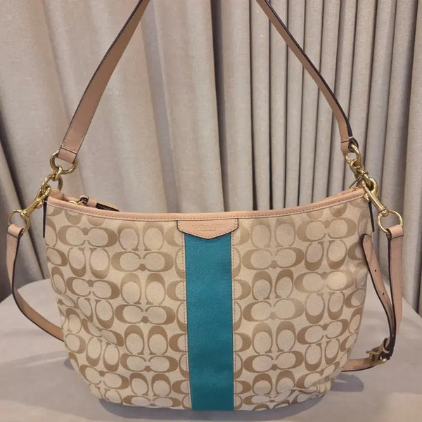 [BUNJANG] Coach Signature Convertible Hobo Bag Crossbody / y2k 올드 코치 시그니처 컨버터블 호보백 크로스바디