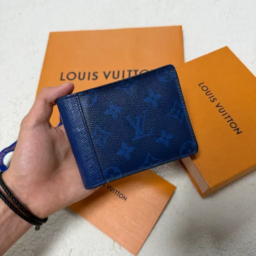 [BUNJANG] Louis Vuitton Eclipse Cobalt Blue Bifold Wallet / 루이비통 이클립스 코발트블루 반지갑