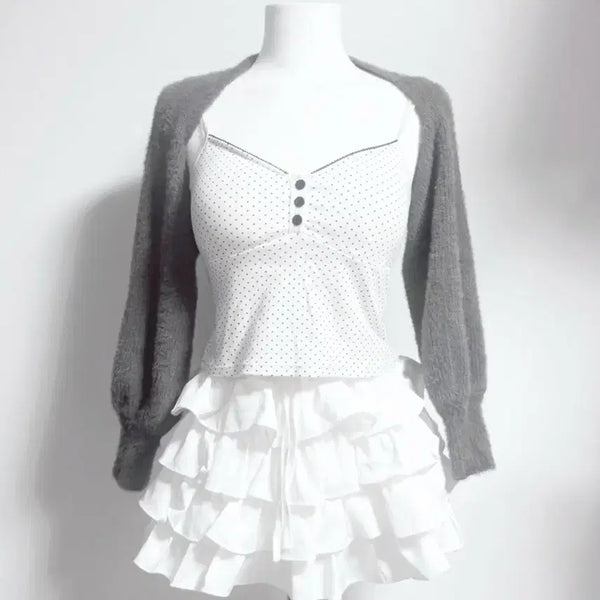 [BUNJANG] Angora Bolero Cardigan / 앙고라 볼레로