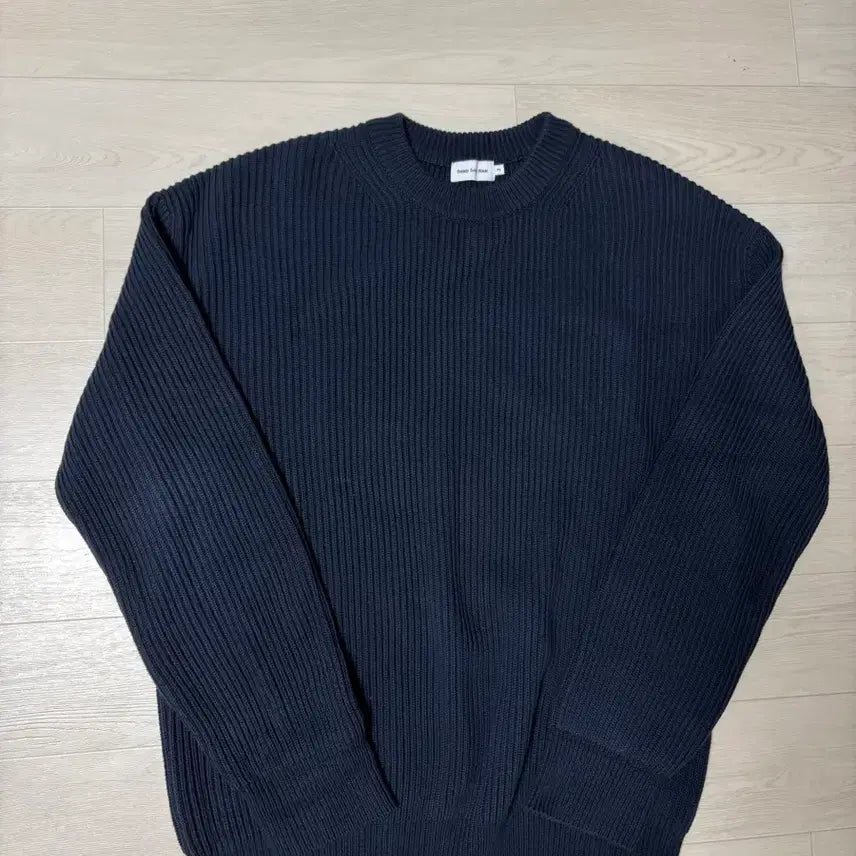 [BUNJANG] Steady Everywear Cotton Rib Knit Navy Size 3 / 스테디에브리웨어 코튼 립 니트 네이비 3사이즈