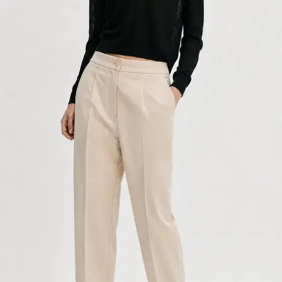 [BUNJANG] Beige Cotton Dress Pants / 베이지 슬랙스 면바지 정장바지 새상품