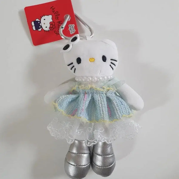 [BUNJANG] Long-Legged Kitty Sky Lace Doll Keychain / 롱다리키티 하늘레이스 인형키링