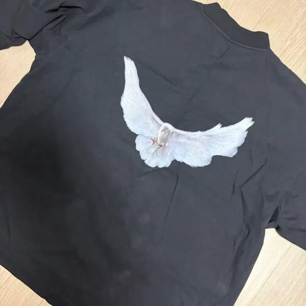 [BUNJANG] Yeezy Gap Engineered by Balenciaga Dove 3/4 Sleeve T-Shirt Black / 이지 갭 엔지니어드 바이 발렌시아가 도브 3/4 슬리브 티셔츠 블랙